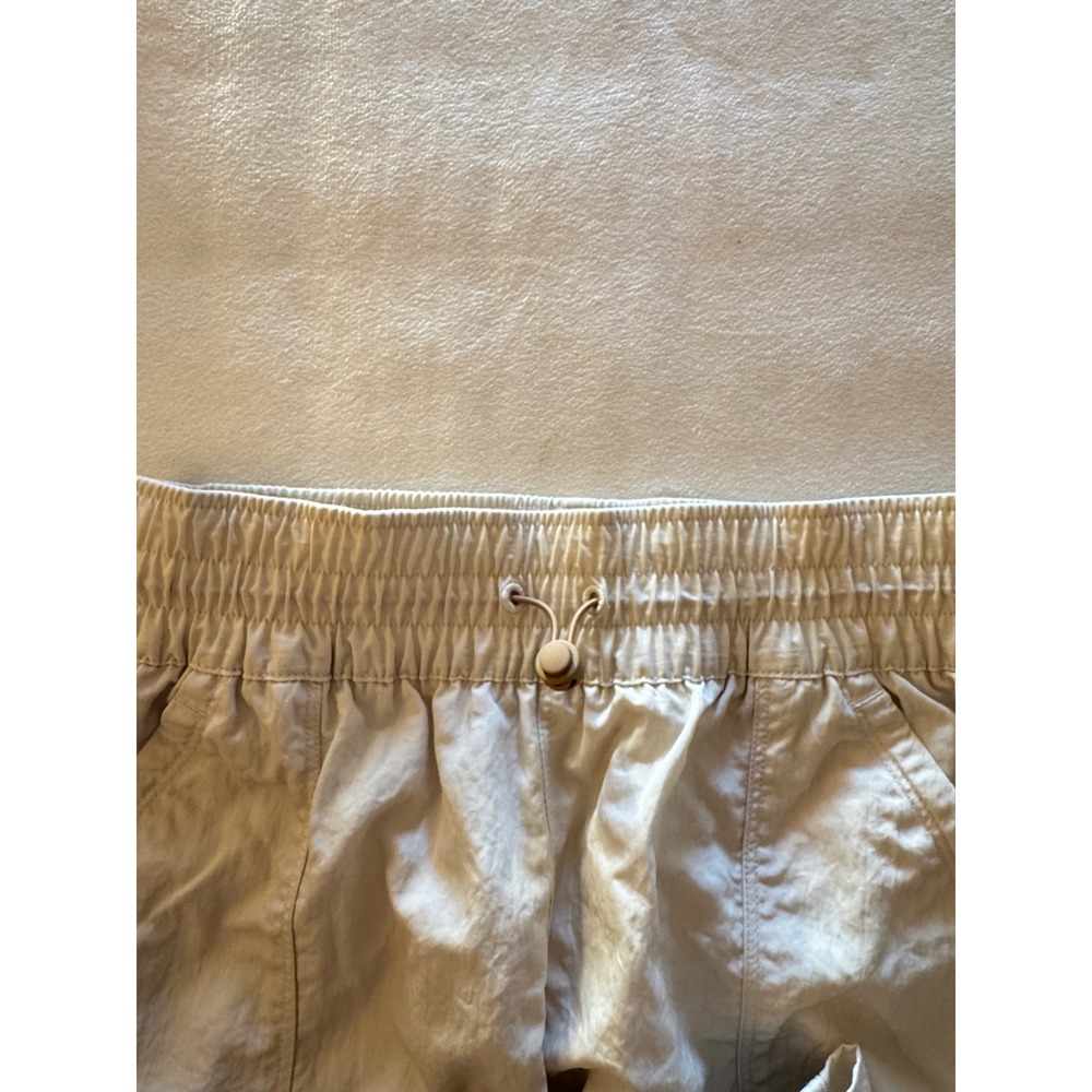 Nike Sportswear Woven High Rise Colorblock Pants Sail Tan Orange Zipper Cuffs - Picture 8 of 10